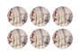 Hermia Wheat Serv Leaf Juego de 6 Platos de Servicio Navideños Multicolor